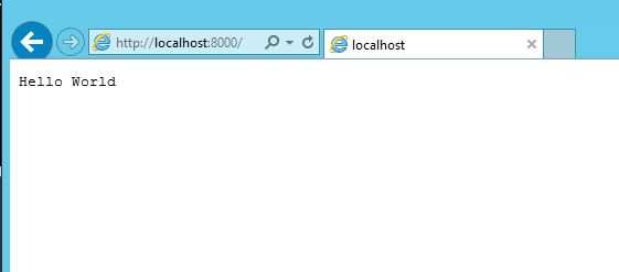 Open IE to your host and port